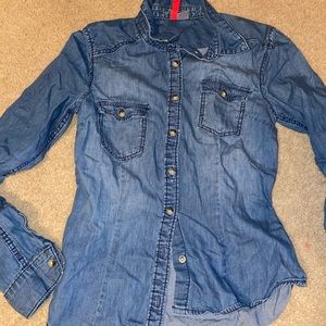 Blue jean jacket shirt ~ USED